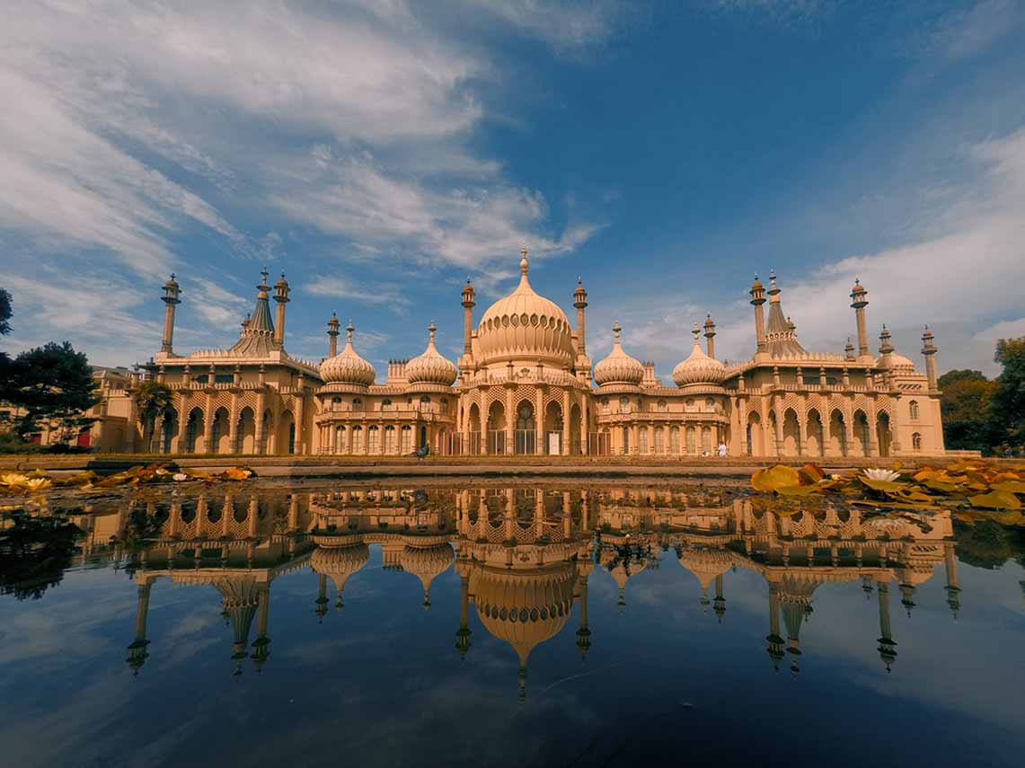 The Royal Pavilion in Brighton, heavily inspired by Indian temples.