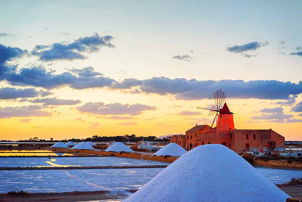 Marsala Saltpans southern italy itinerary