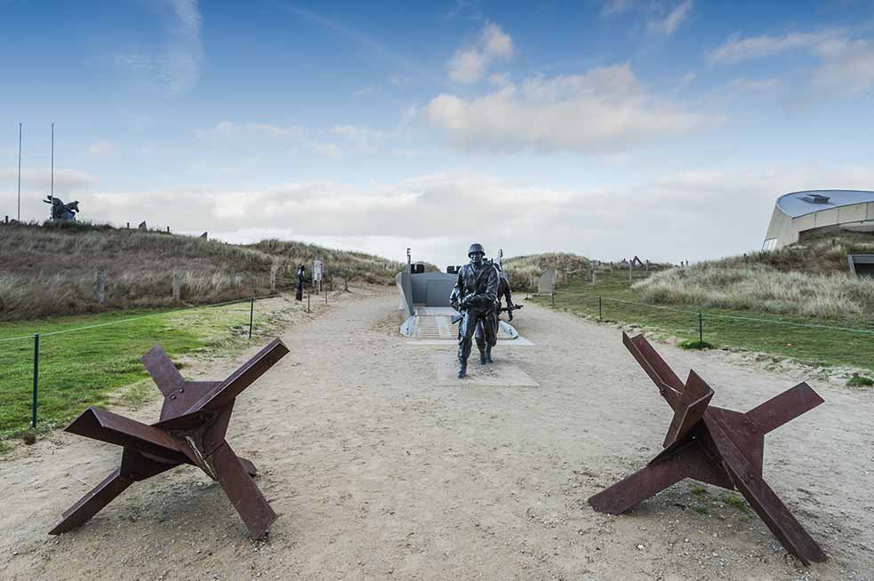 Utah Beach invasion landing memorial, Normandy, France