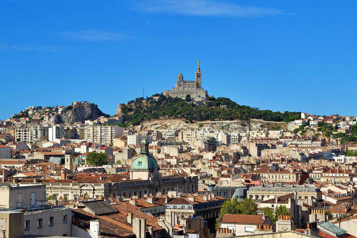 Marseille Mountain Notre Dame View Landscape Bay